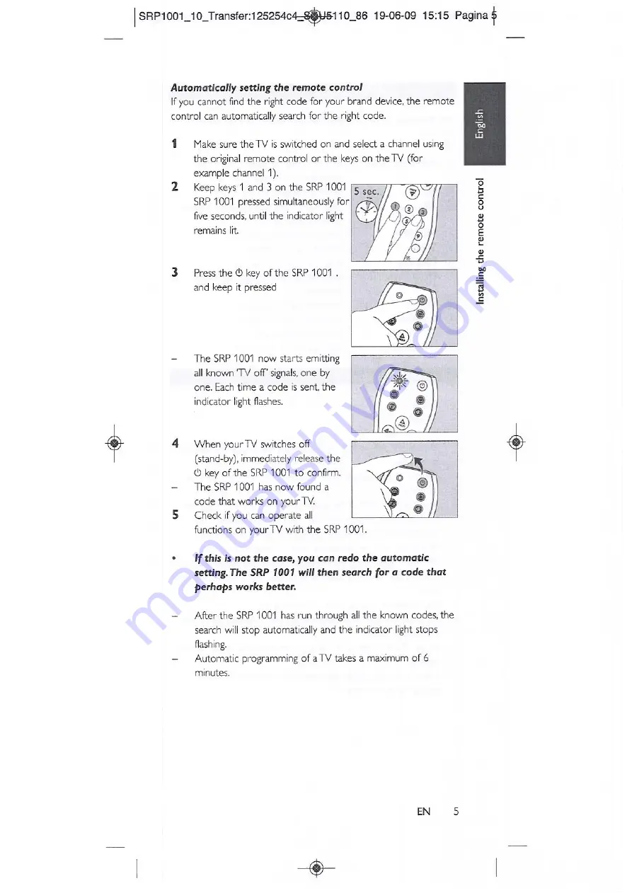 Philips SRP 1001 User Manual Download Page 5