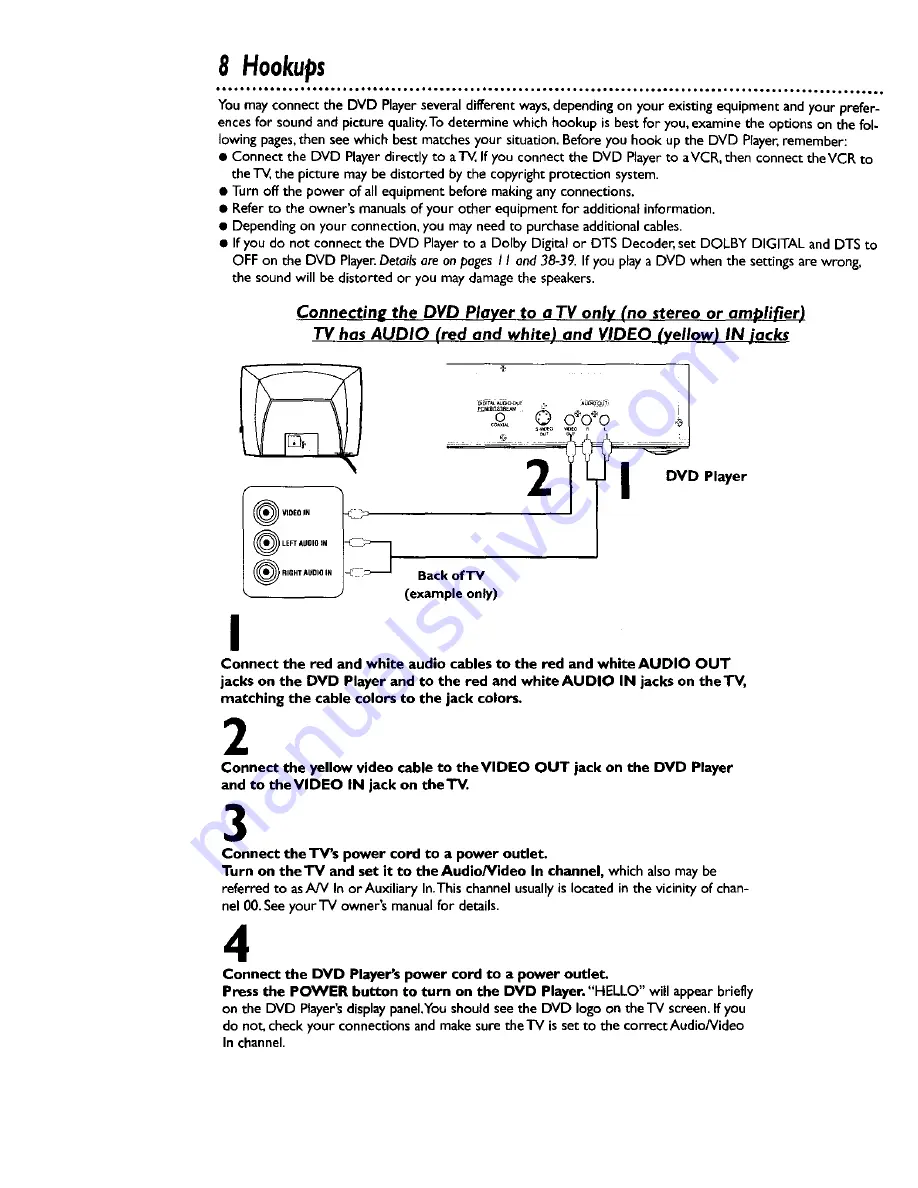 Philips SVD100 Owner'S Manual Download Page 8