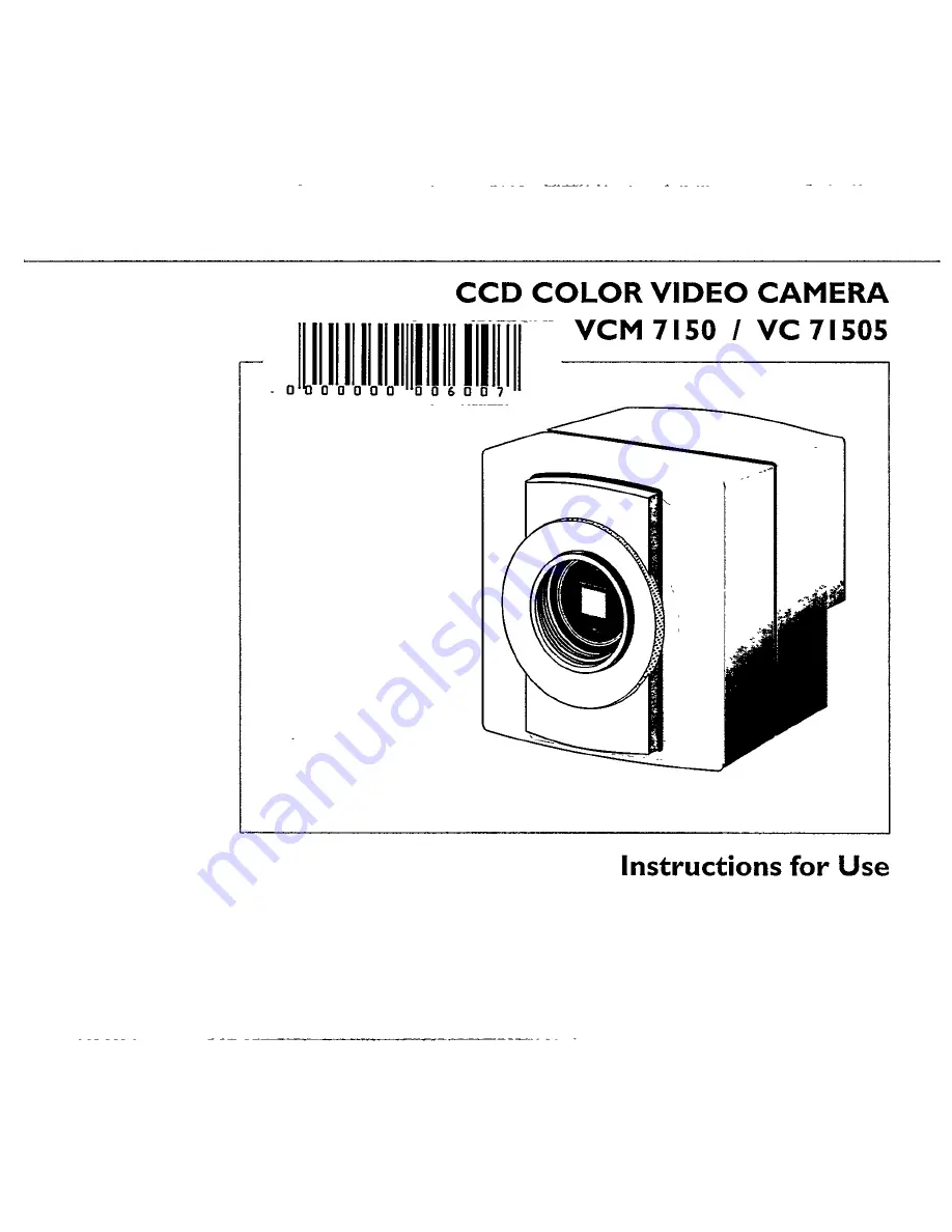 Philips VCM 7150 Instructions For Use Manual Download Page 1