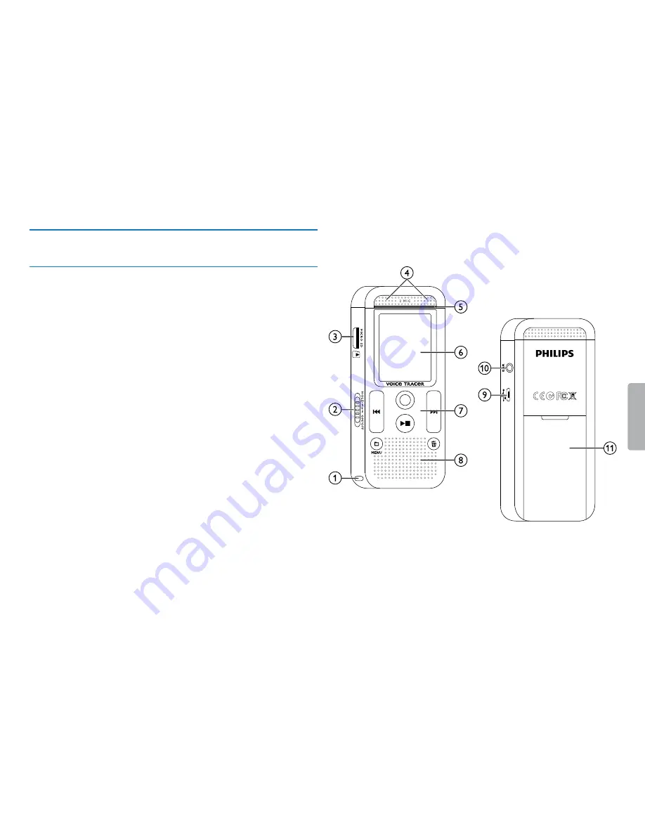 Philips Voice tracer DVT2500 User Manual Download Page 10