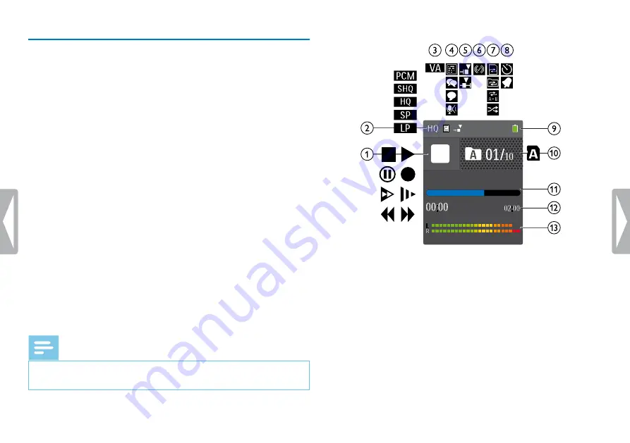 Philips VOICE TRACER DVT2510 User Manual Download Page 12