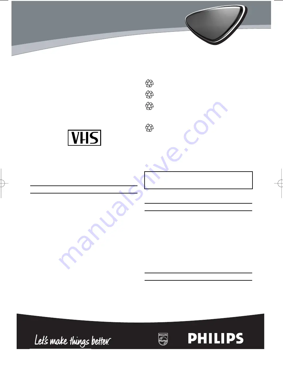 Philips VR 130 Manual Download Page 1