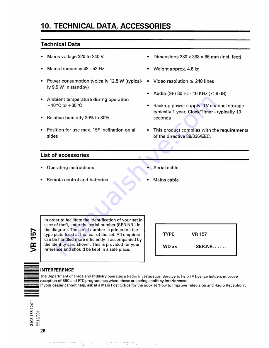 Philips VR 157 User Manual Download Page 28