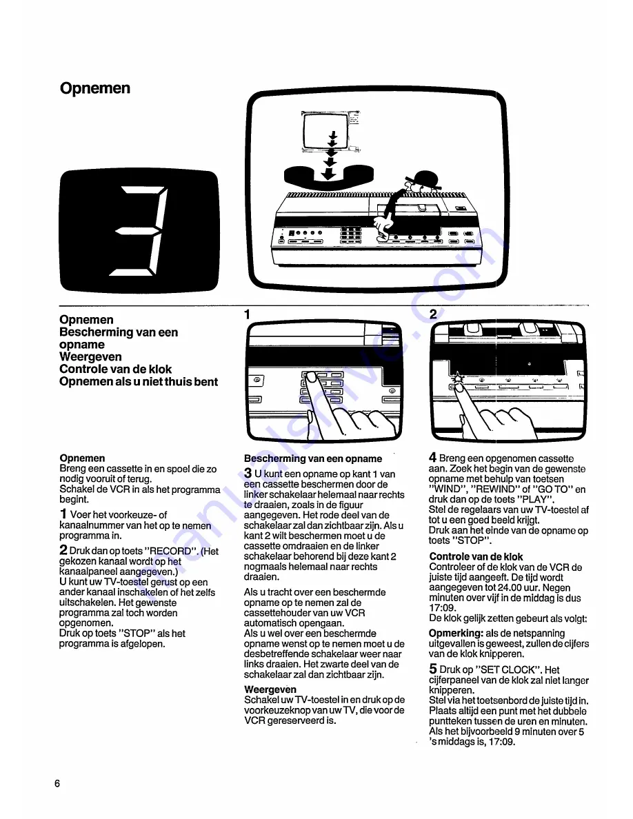 Philips VR 2021 (Dutch) Gebruiksaanwijzing Download Page 8