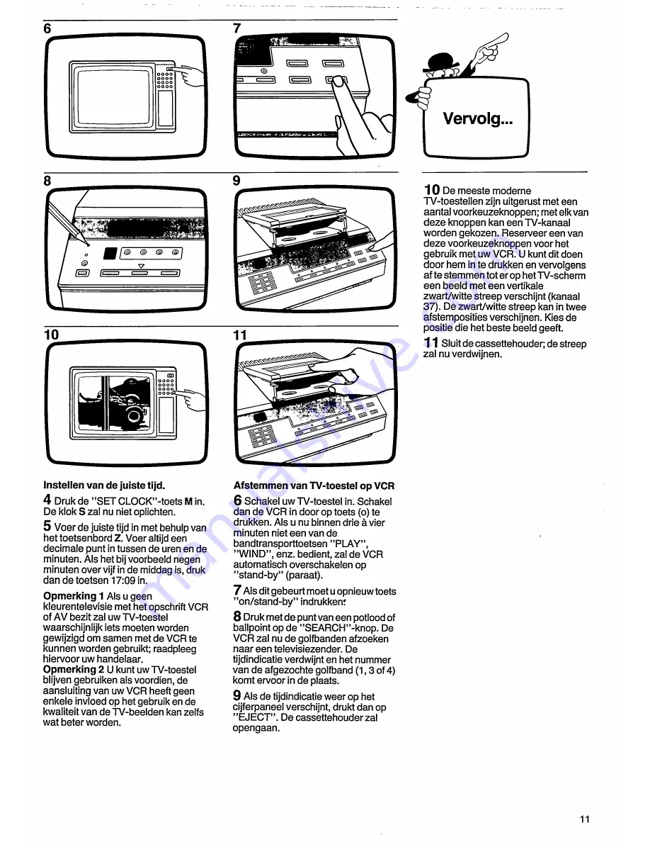 Philips VR 2021 (Dutch) Gebruiksaanwijzing Download Page 13