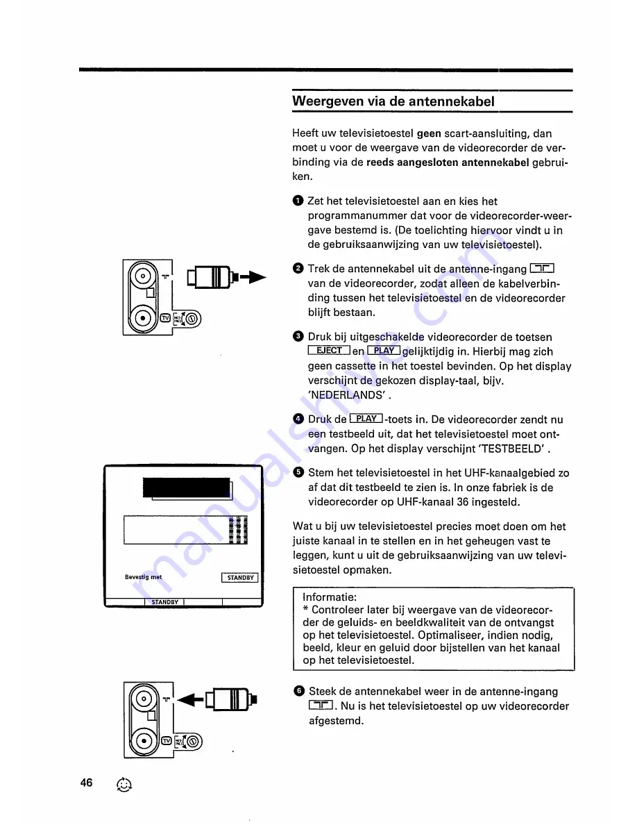 Philips VR 343 (Dutch) Gebruiksaanwijzing Download Page 48