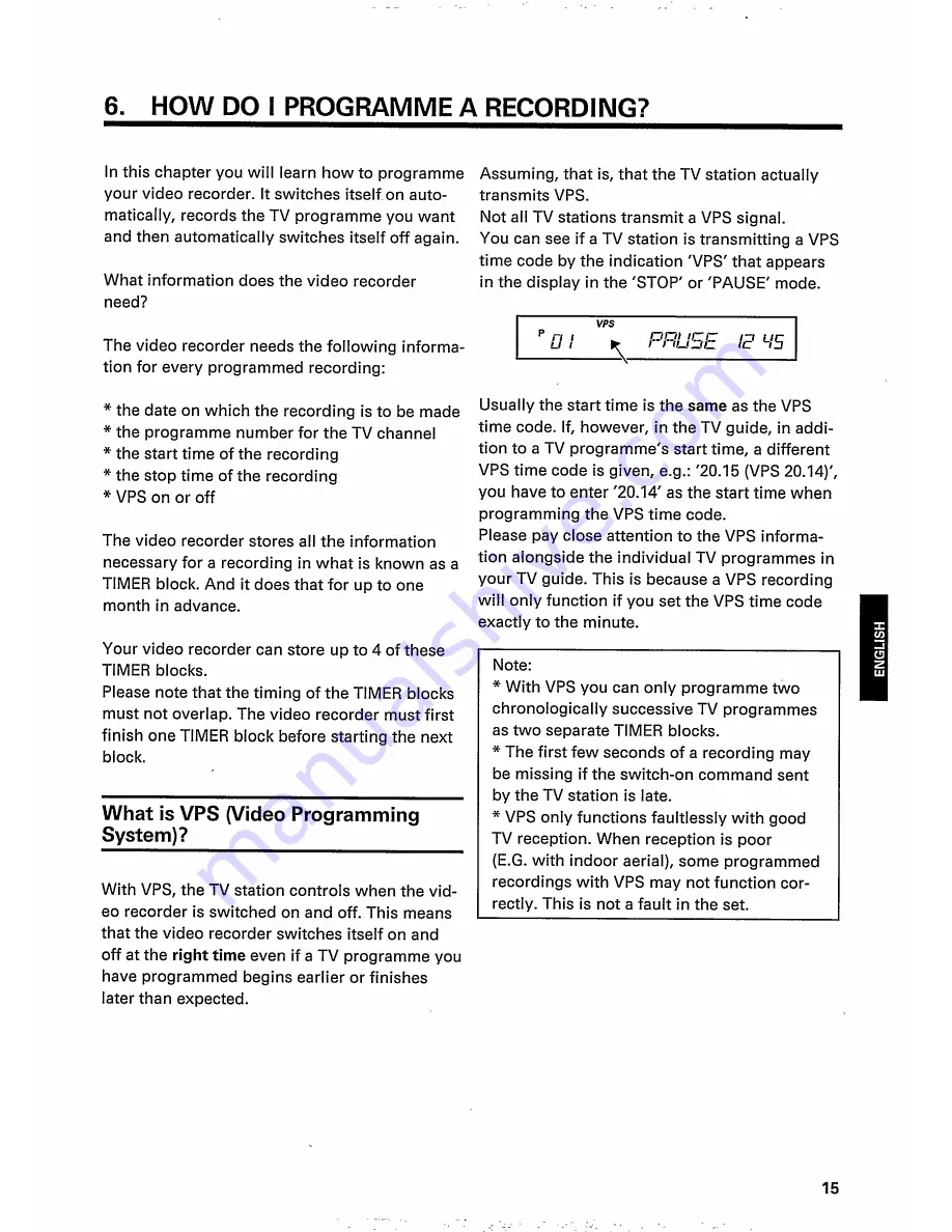 Philips VR 451 Operating Instructions Manual Download Page 17