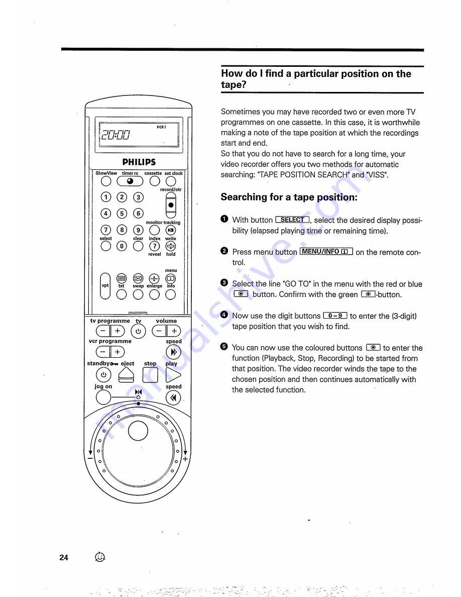 Philips VR 838 Operating Instructions Manual Download Page 26