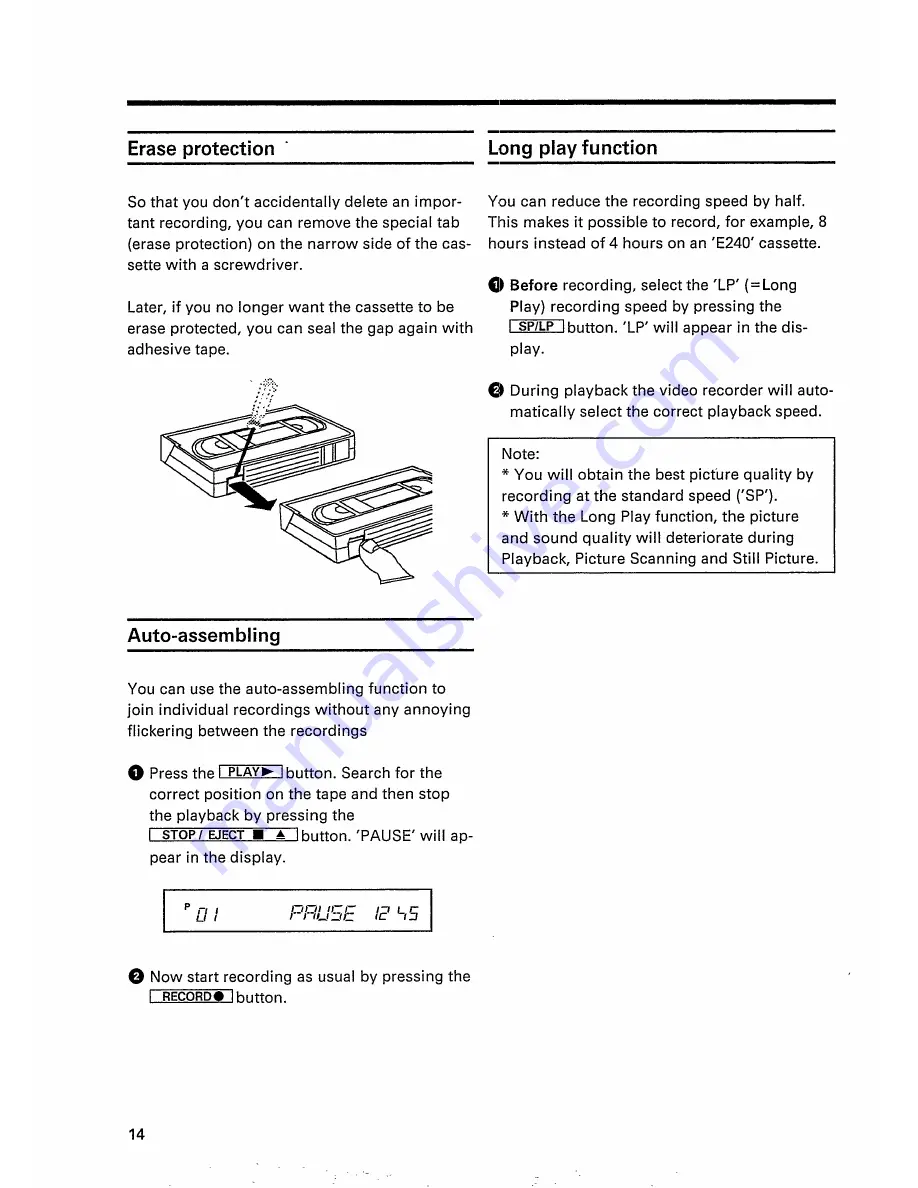 Philips VR151 Operating Instructions Manual Download Page 16