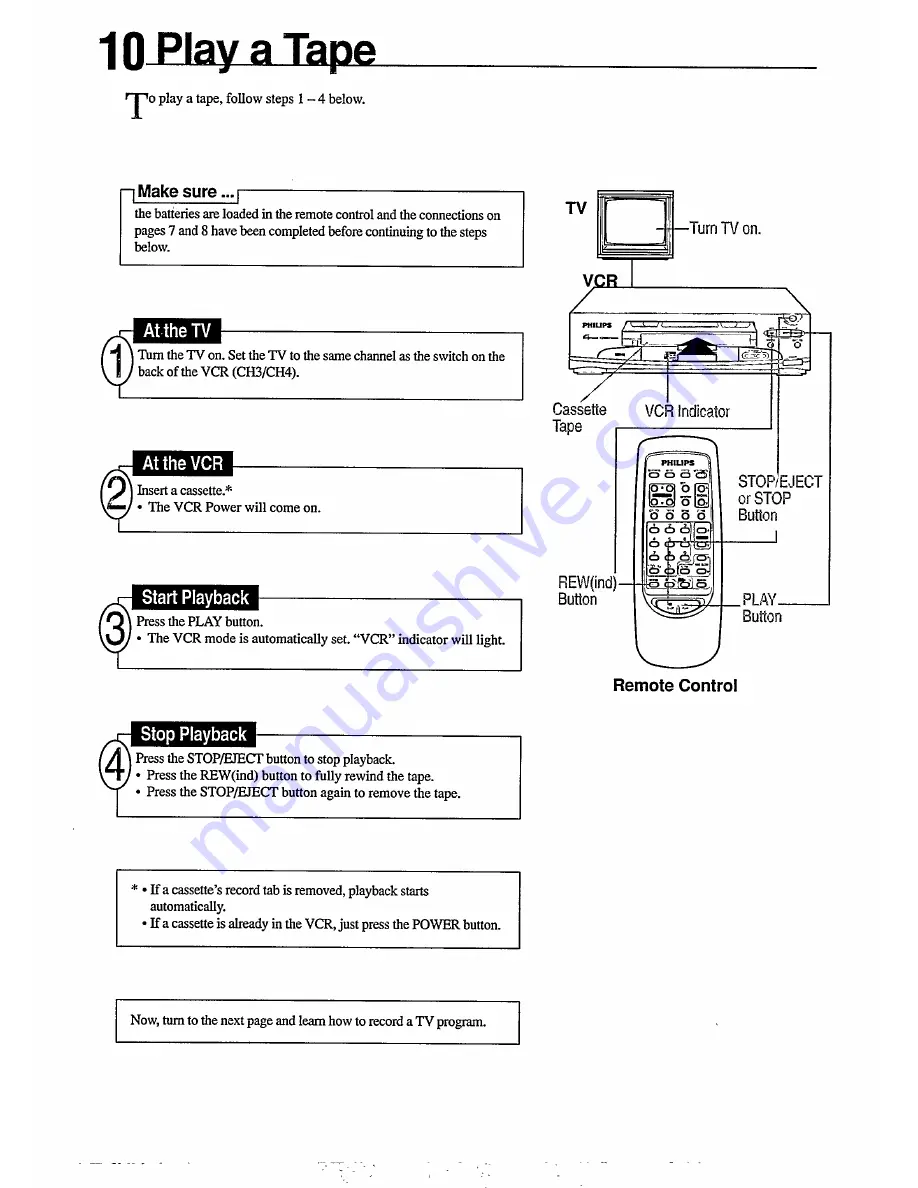 Philips VR355/50 User Manual Download Page 10