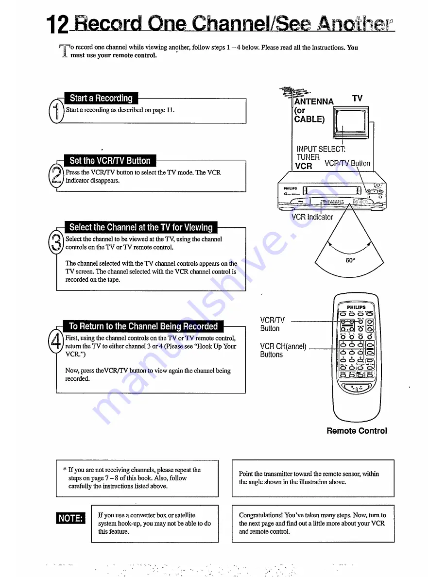 Philips VR355/50 User Manual Download Page 12