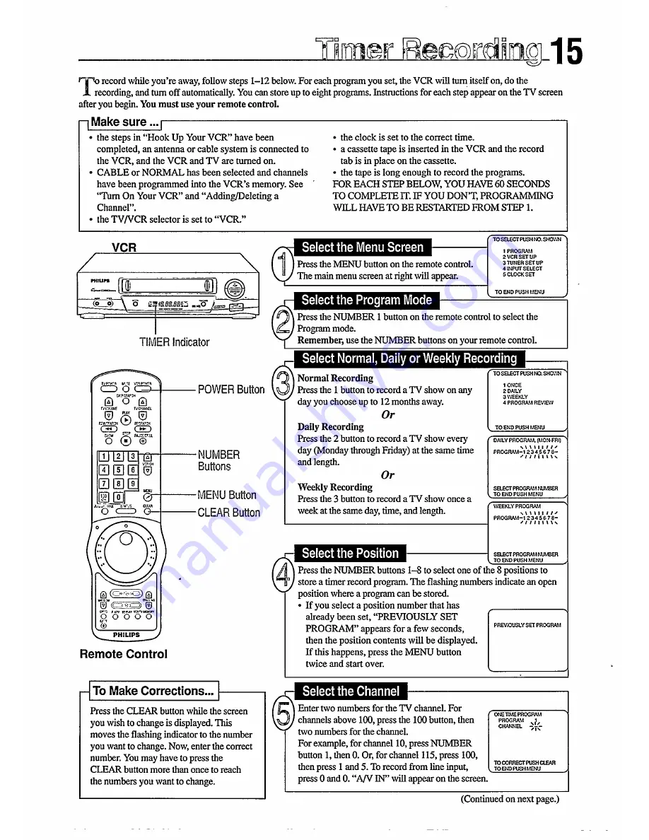 Philips VR455/50 User Manual Download Page 15