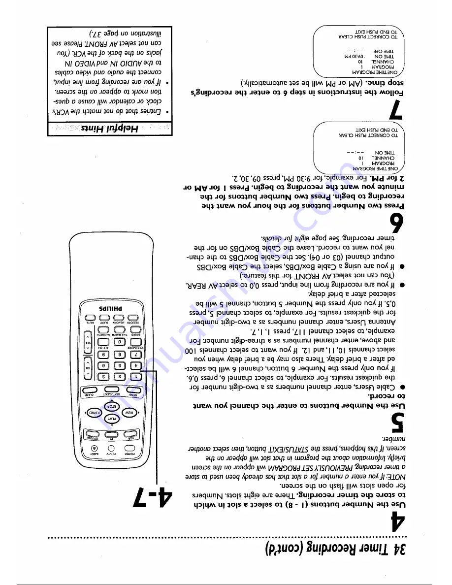 Philips VRB461AT Owner'S Manual Download Page 34