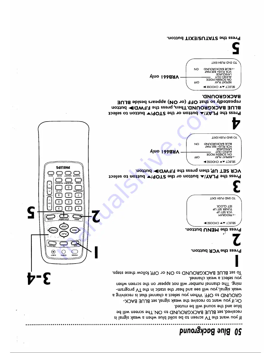 Philips VRB461AT Owner'S Manual Download Page 50