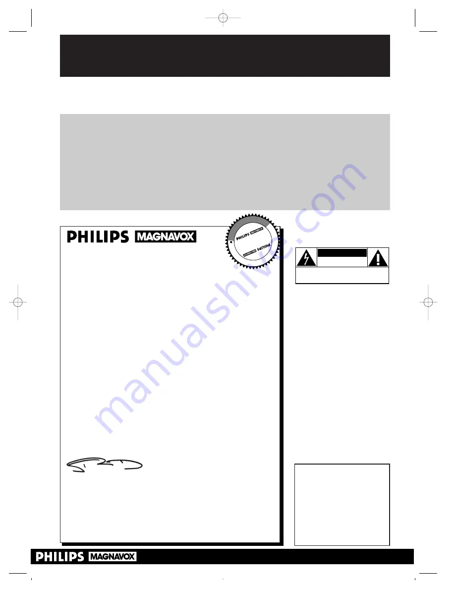 Philips VRX240AT Owner'S Manual Download Page 2