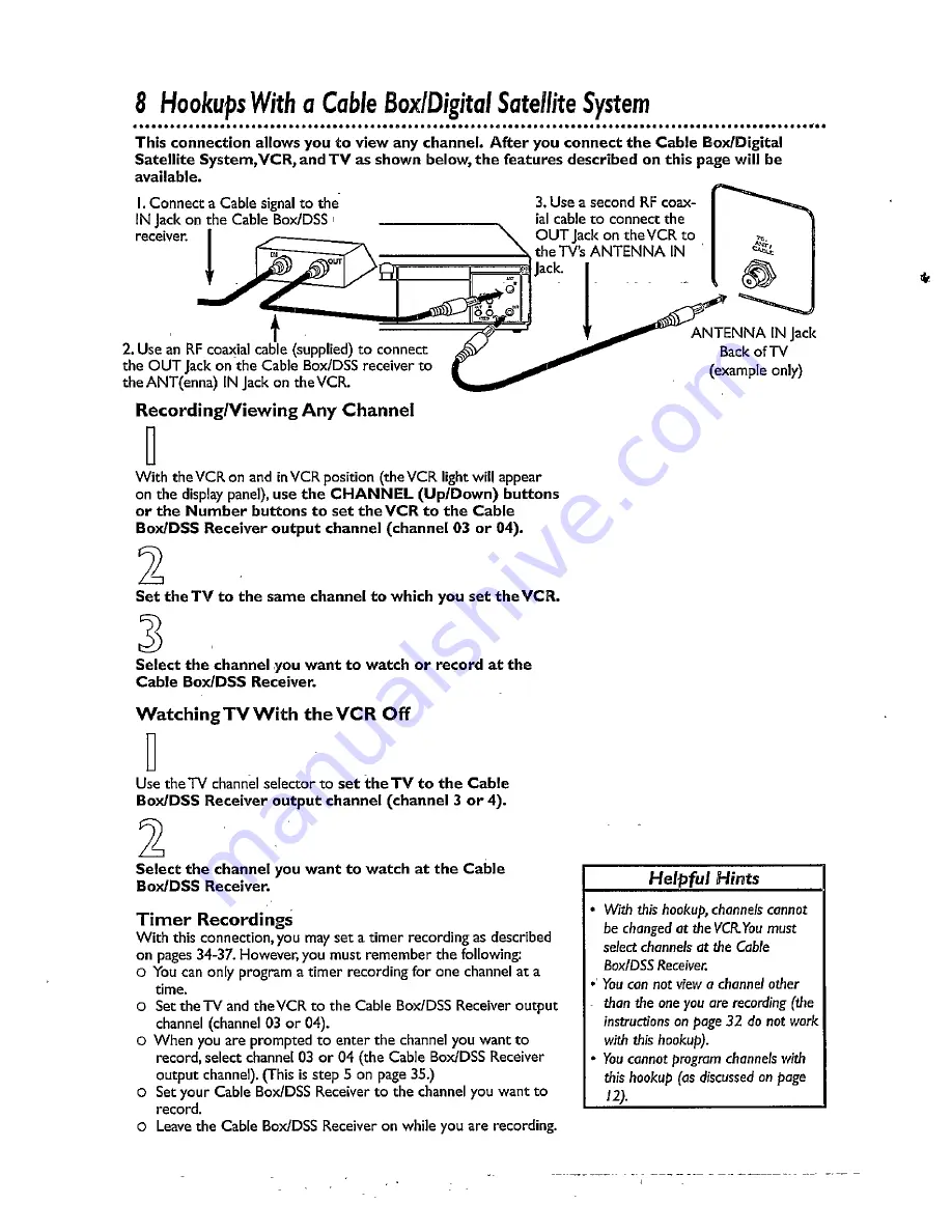 Philips VRX344AT Owner'S Manual Download Page 8