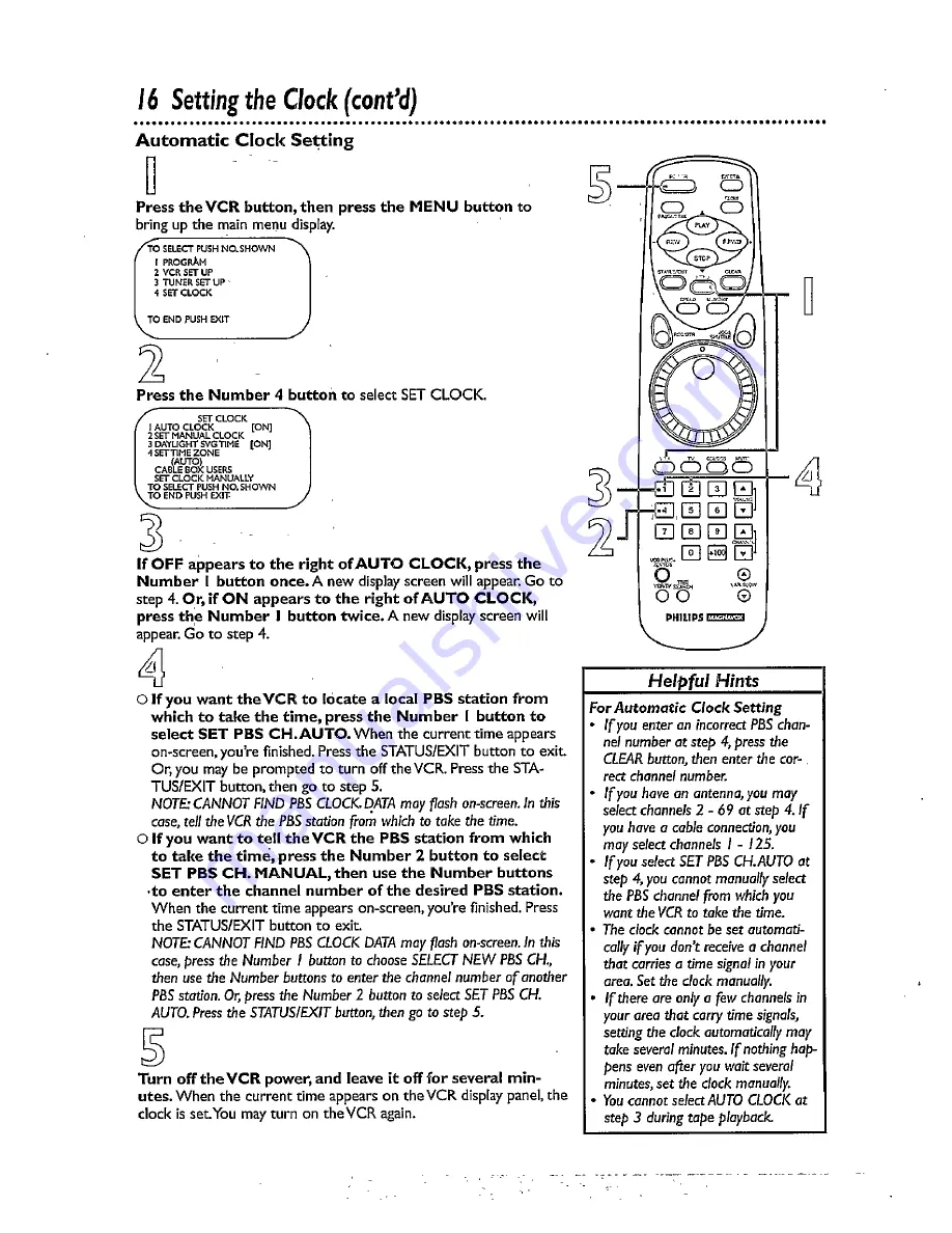 Philips VRX344AT Owner'S Manual Download Page 16