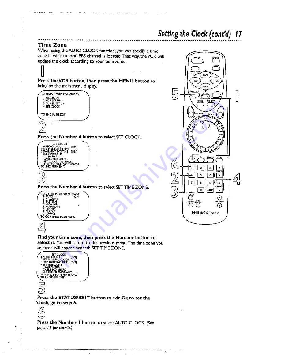 Philips VRX344AT Owner'S Manual Download Page 17