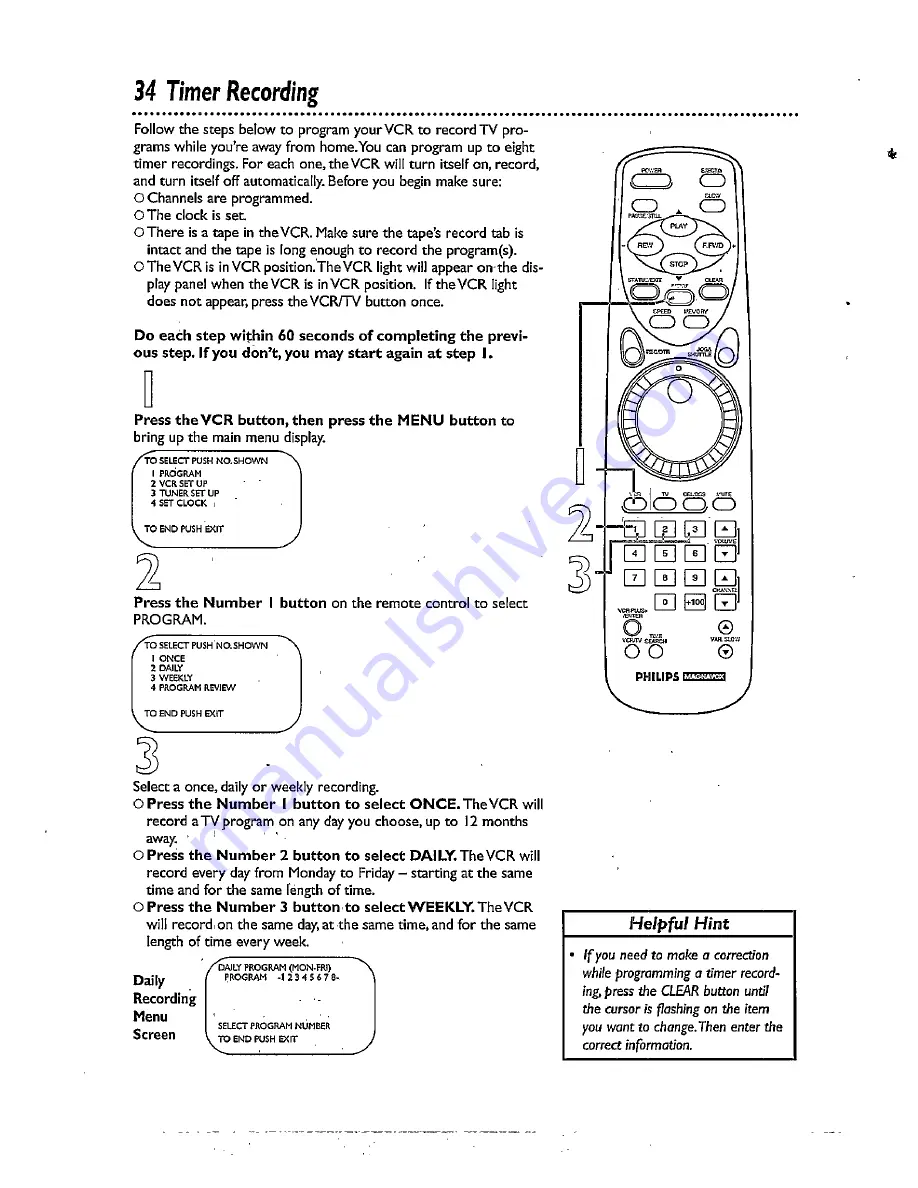 Philips VRX344AT Скачать руководство пользователя страница 34