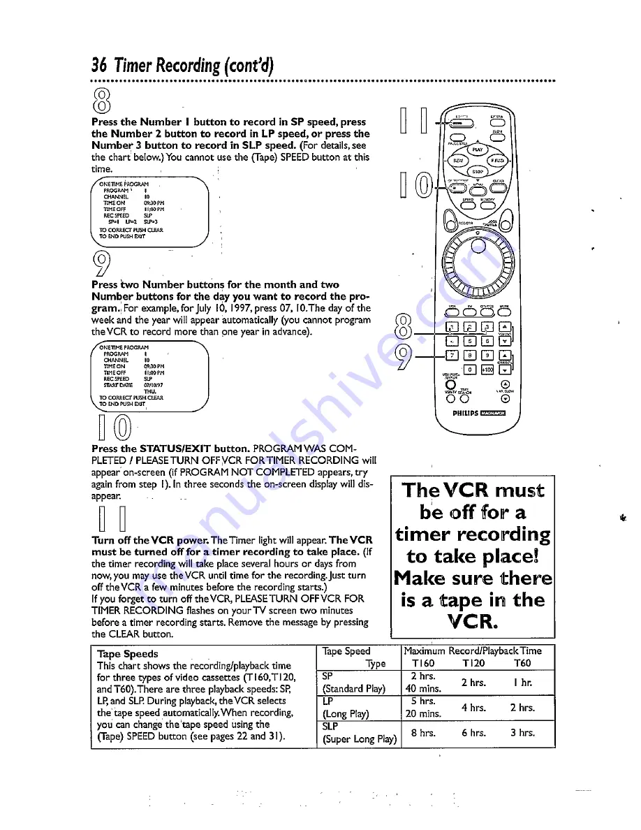 Philips VRX344AT Скачать руководство пользователя страница 36