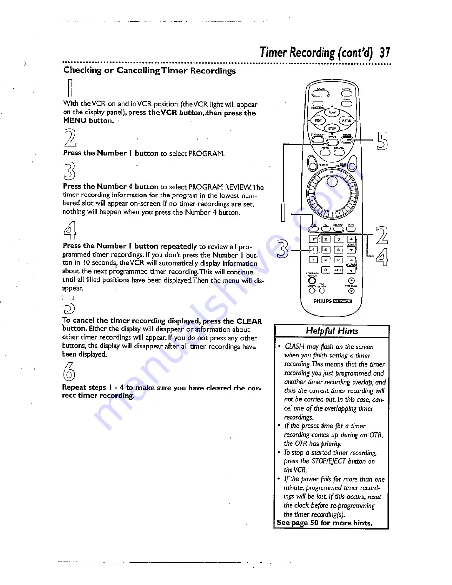 Philips VRX344AT Owner'S Manual Download Page 37