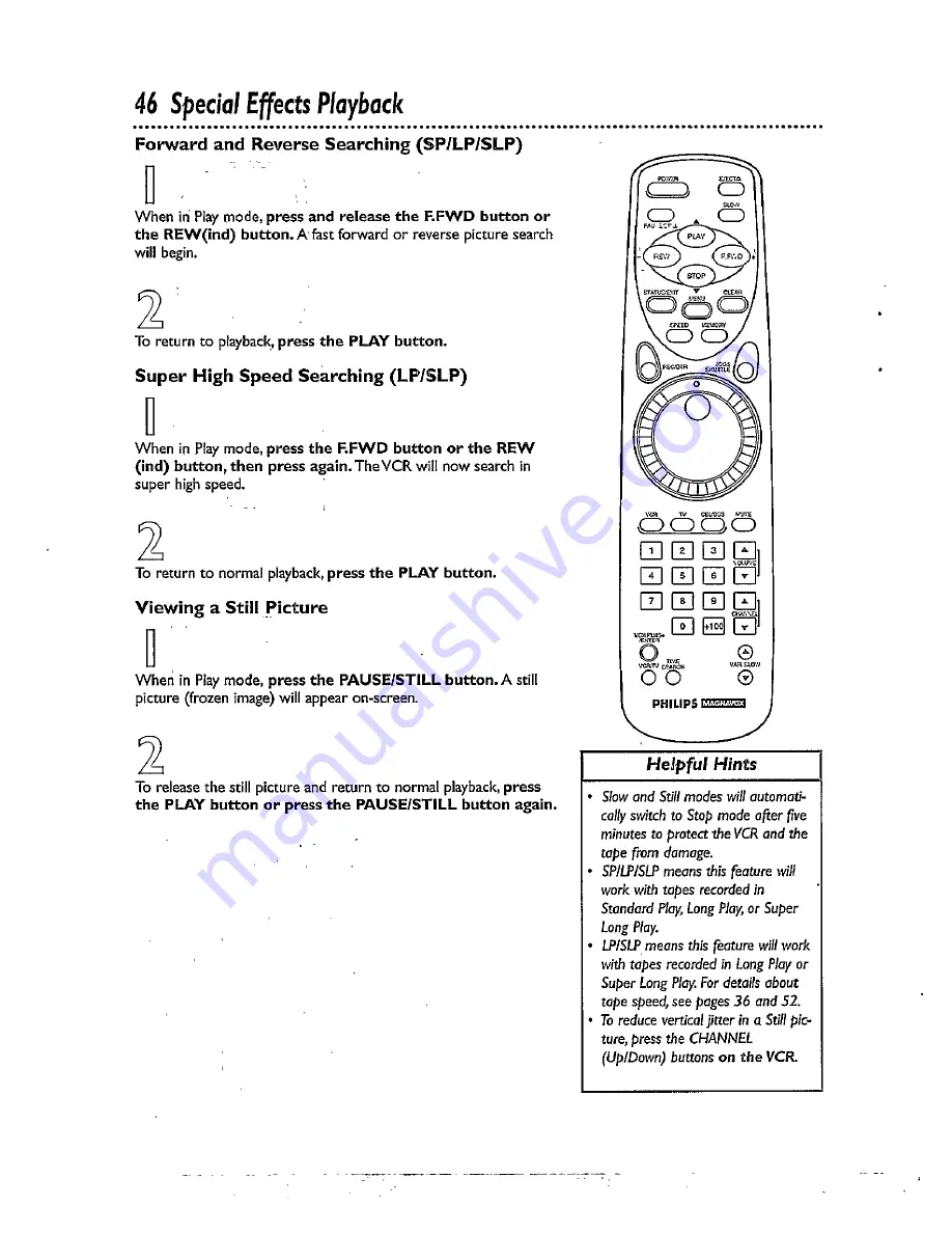 Philips VRX344AT Owner'S Manual Download Page 46