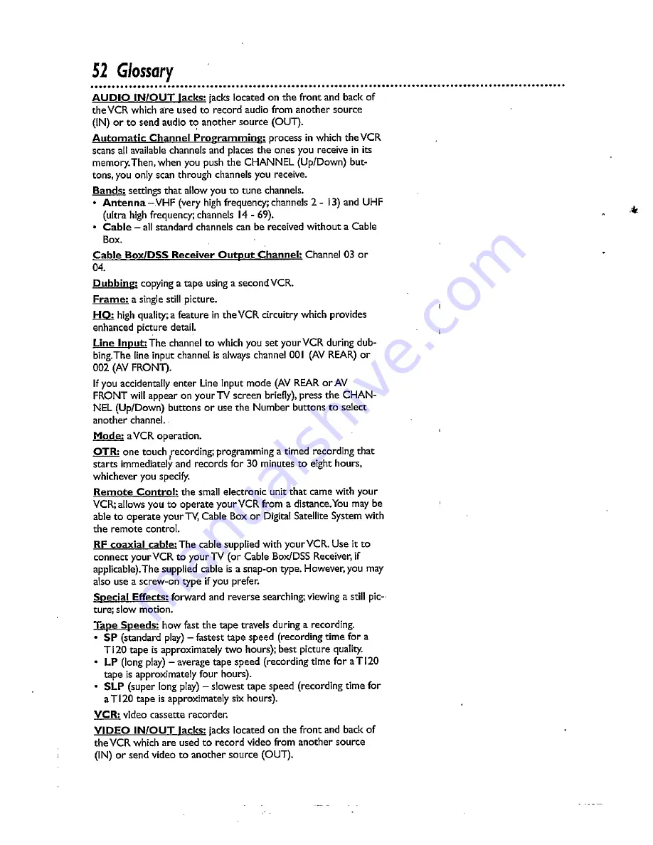 Philips VRX344AT Owner'S Manual Download Page 52