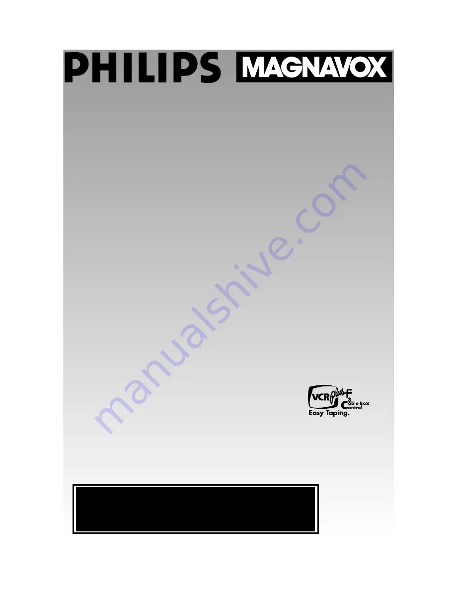 Philips VRX463 Owner'S Manual Download Page 1