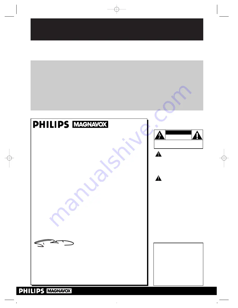 Philips VRZ244 Owner'S Manual Download Page 2