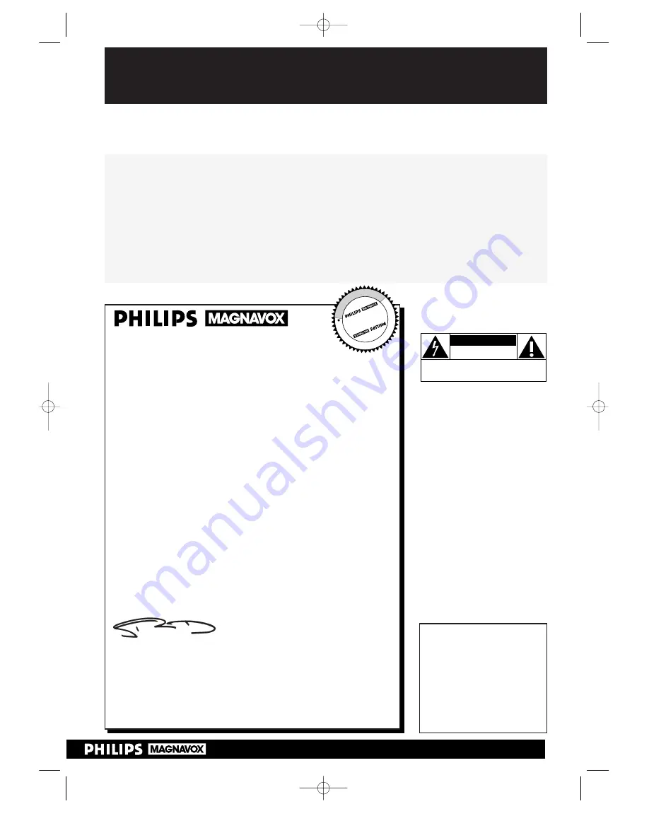 Philips VRZ262AT Owner'S Manual Download Page 2