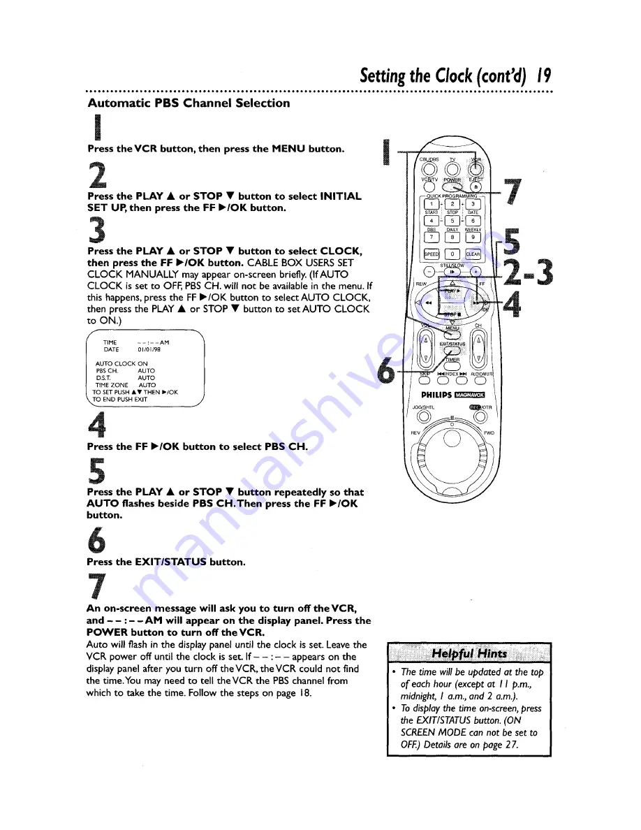 Philips VRZ464AT Owner'S Manual Download Page 19