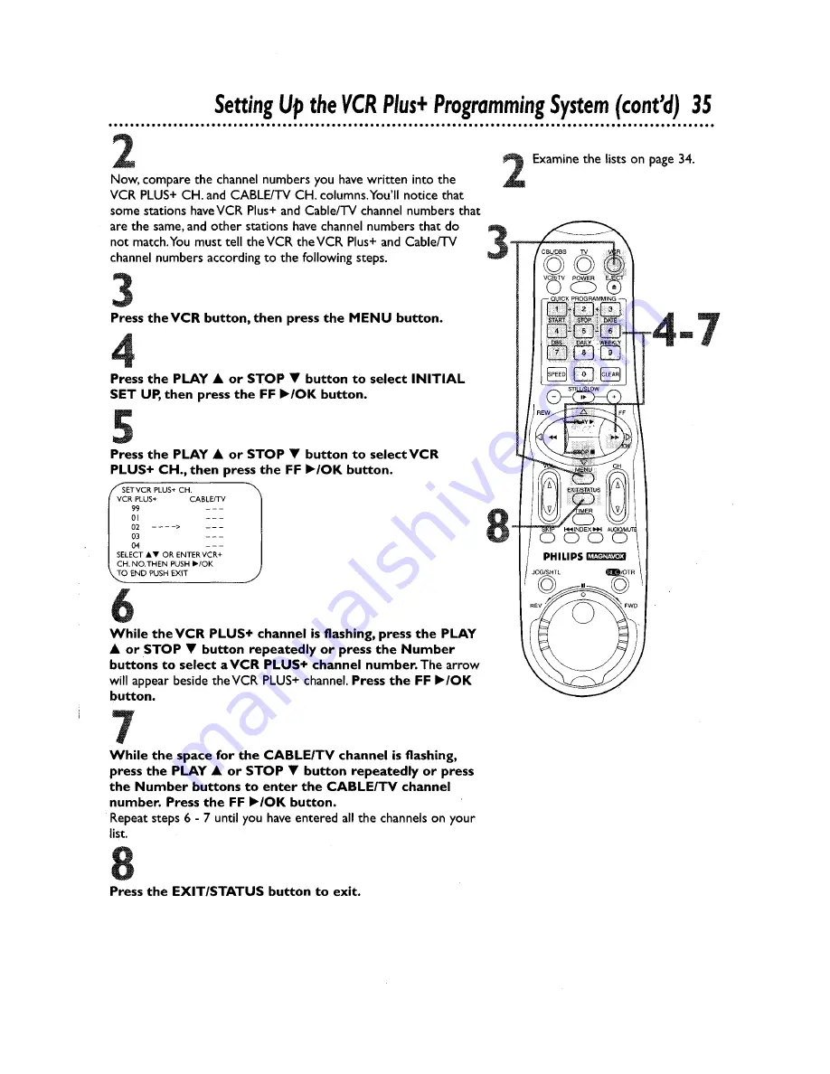 Philips VRZ464AT Owner'S Manual Download Page 35