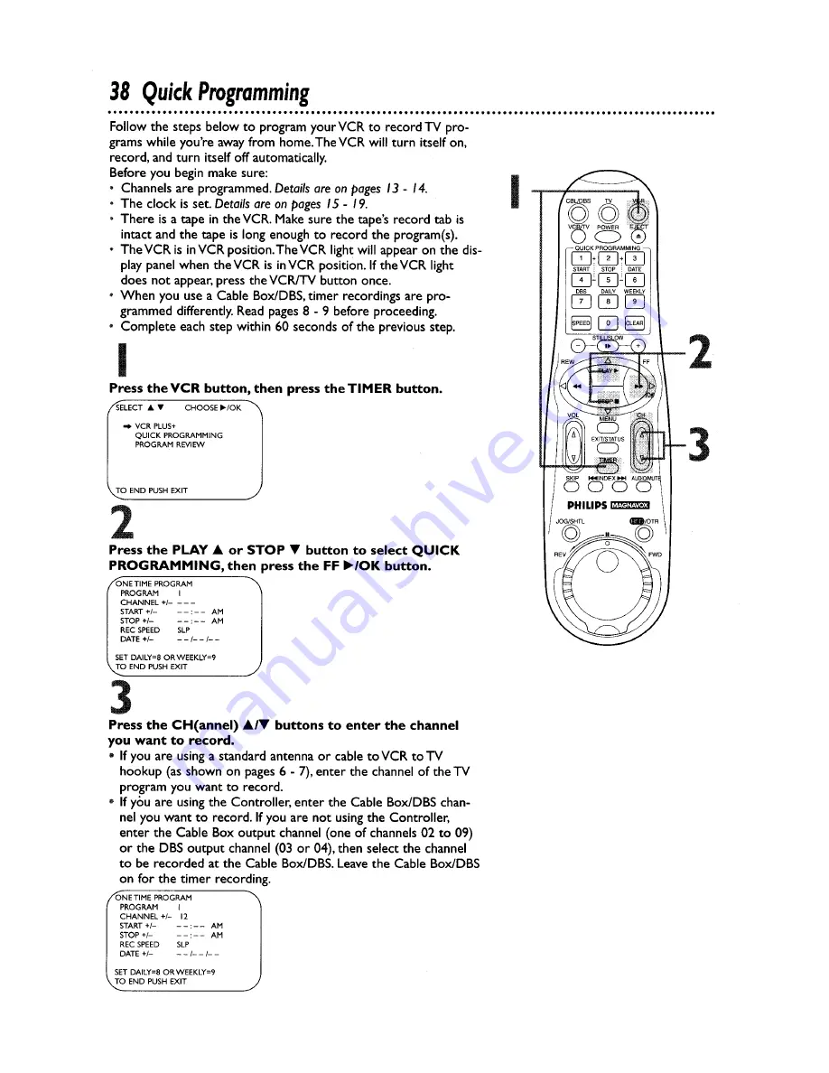 Philips VRZ464AT Скачать руководство пользователя страница 38