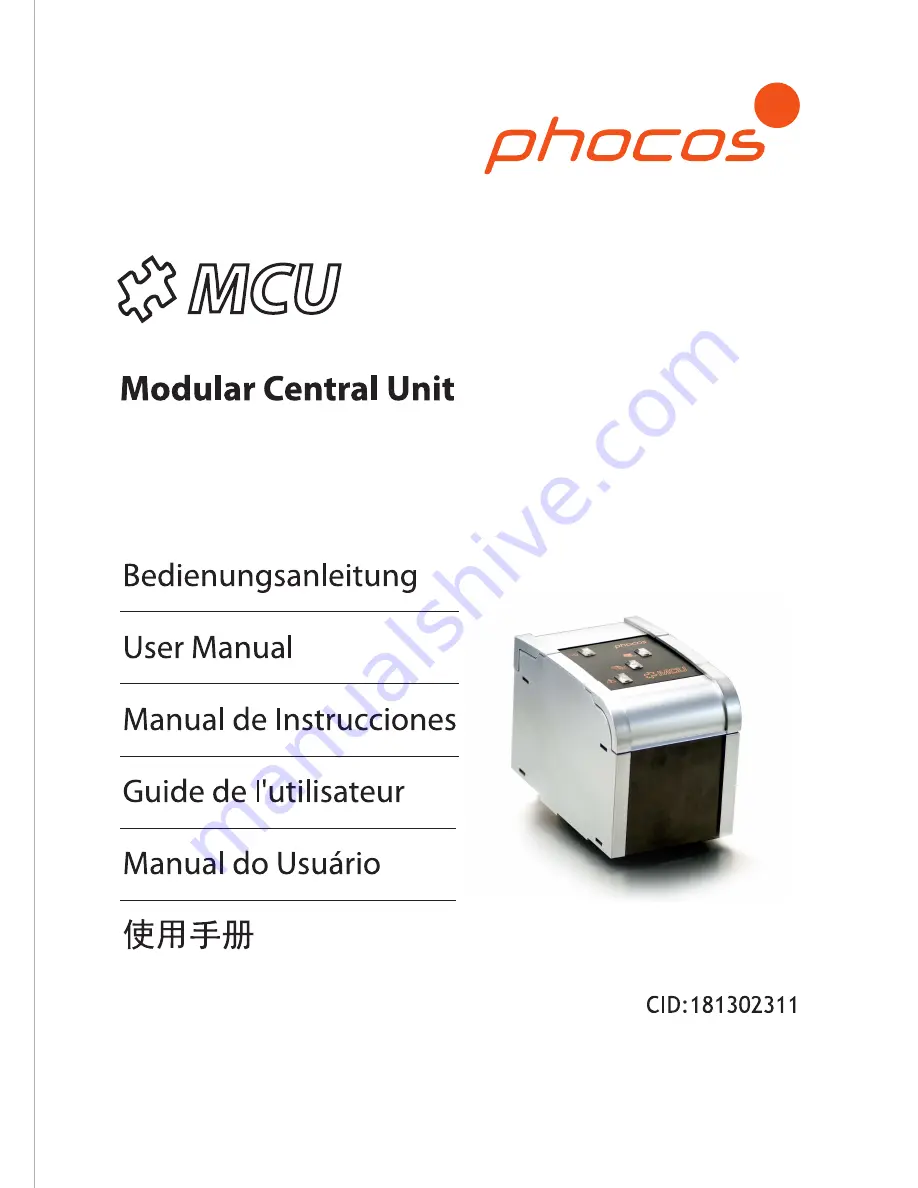 Phocos MCU User Manual Download Page 1