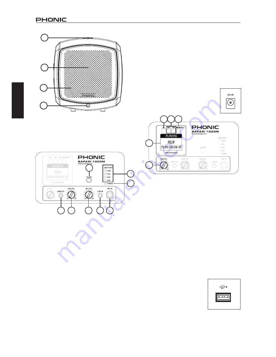 Phonic SAFARI 1000 LITE User Manual Download Page 14