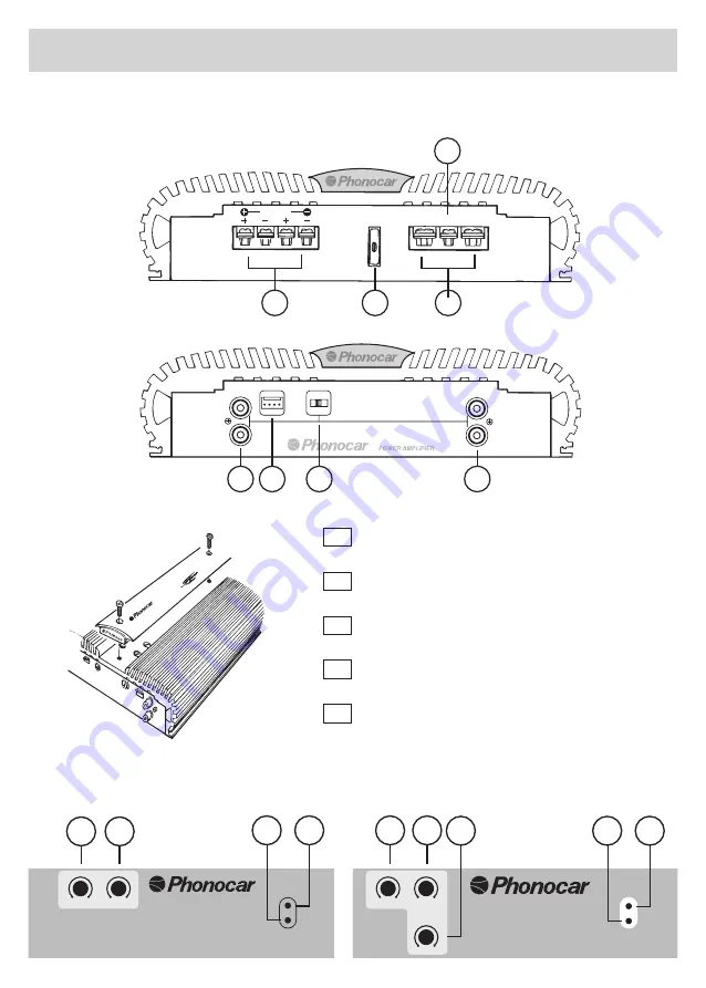 Phonocar Five line PH-590 Installation Instructions Manual Download Page 4