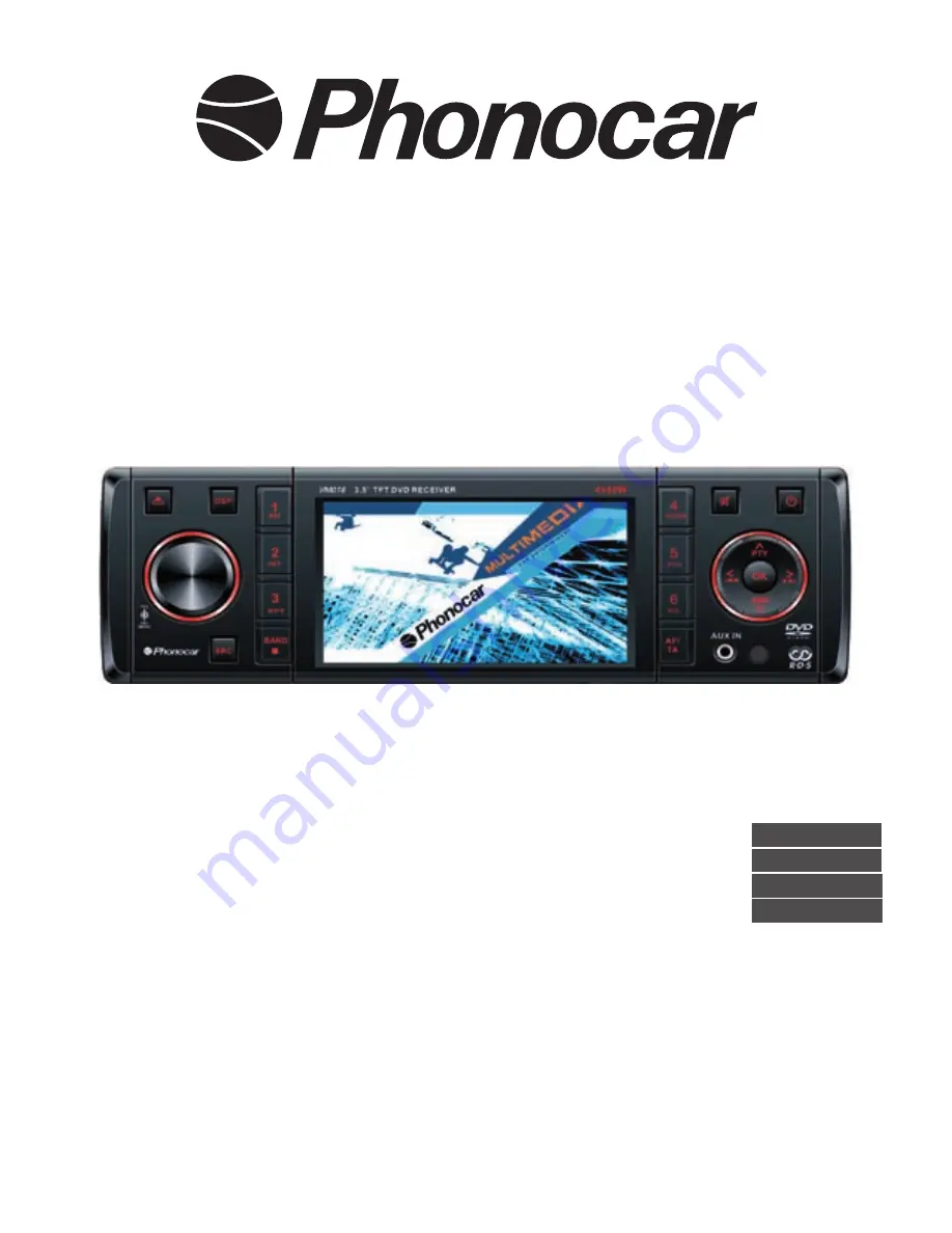 Phonocar VM 016 Скачать руководство пользователя страница 1