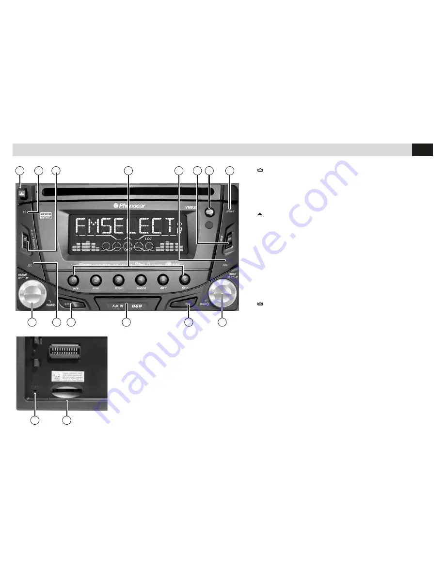 Phonocar VM 029 Instruction Manual Download Page 9