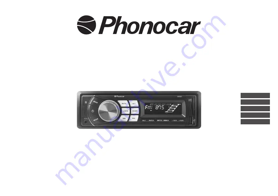 Phonocar VM 061 Скачать руководство пользователя страница 1