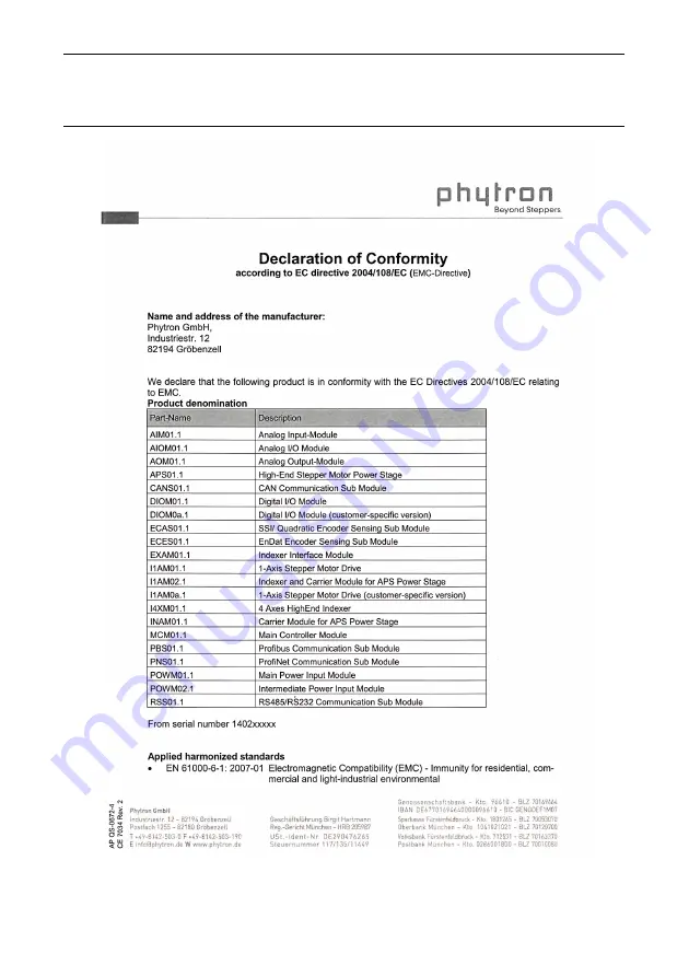 phytron phyMOTION Скачать руководство пользователя страница 9