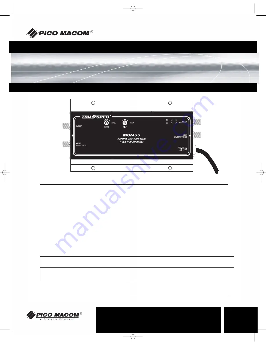 Pico Macom MCM-55 Скачать руководство пользователя страница 5
