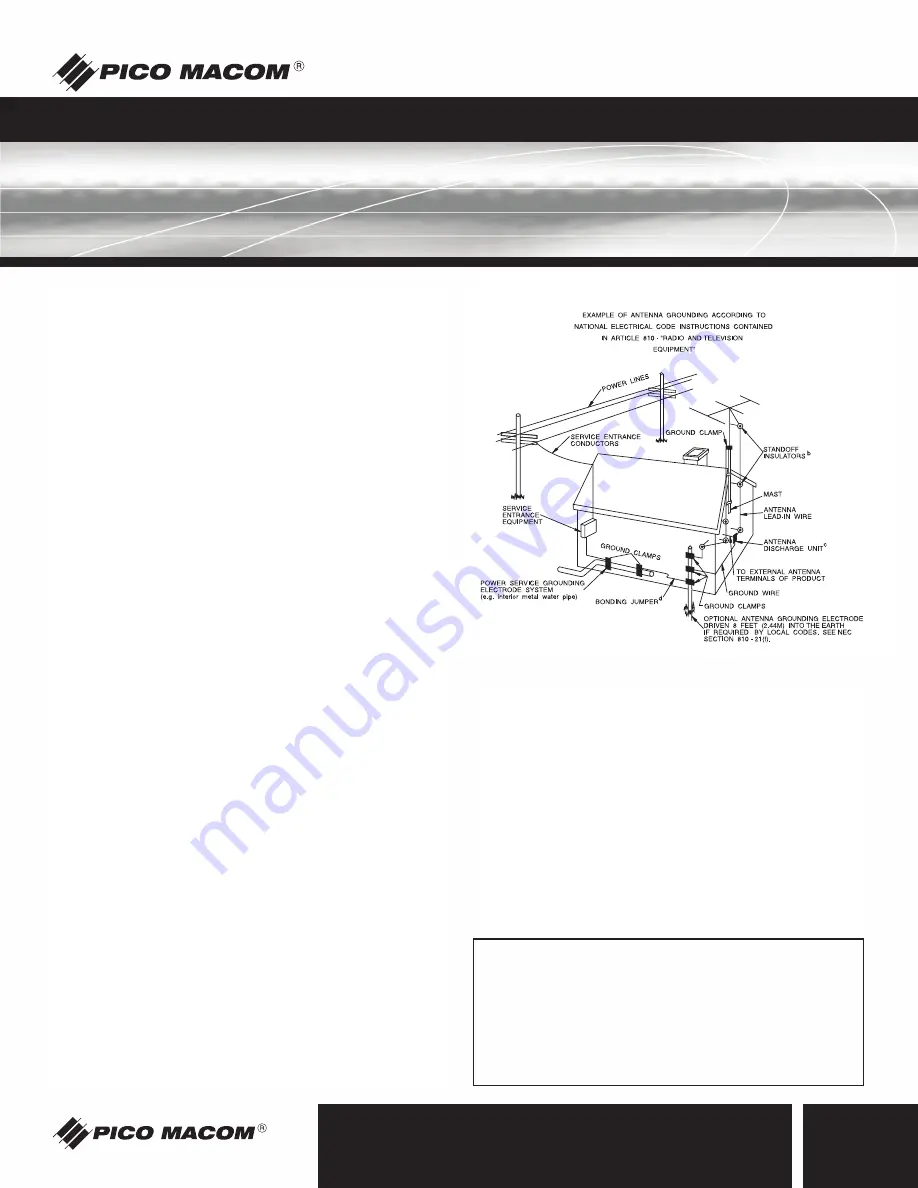 Pico Macom PFAP550MS Installation And Operation Manual Download Page 3