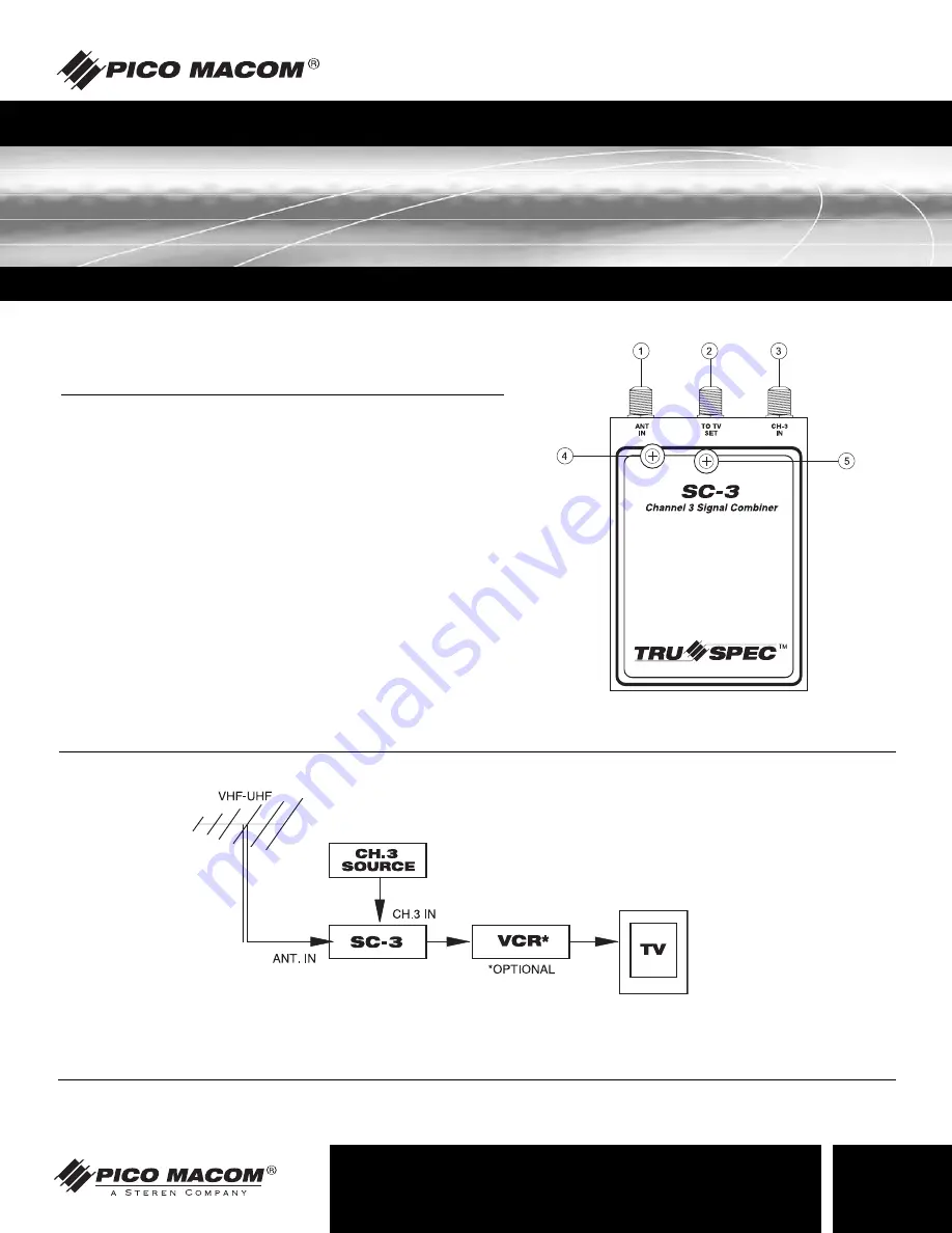 Pico Macom SC-3 Скачать руководство пользователя страница 3