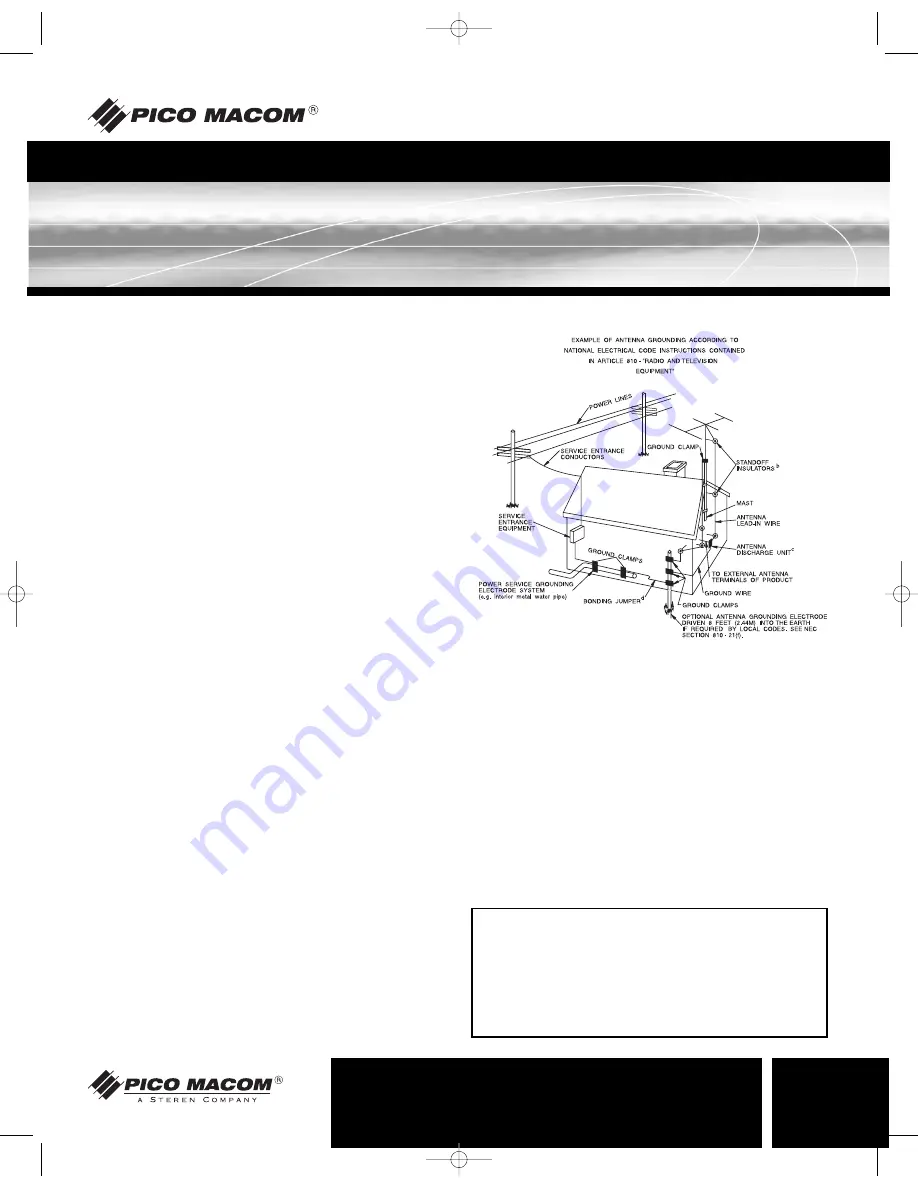 Pico Macom TA-15 Installation And Operation Manual Download Page 3