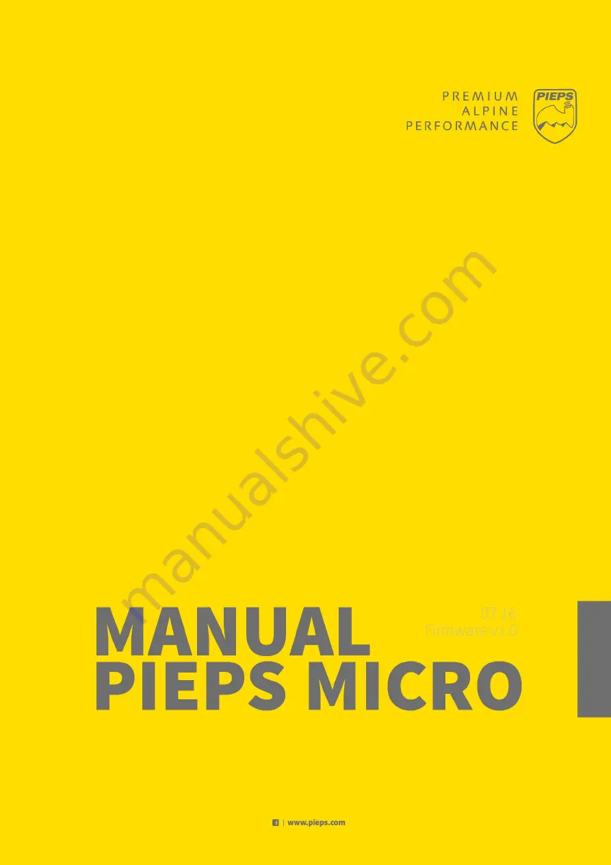 PIEPS MICRO Manual Download Page 1