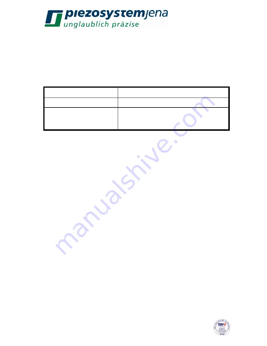 piezosystem 12V40 Series Instruction Manual Download Page 16