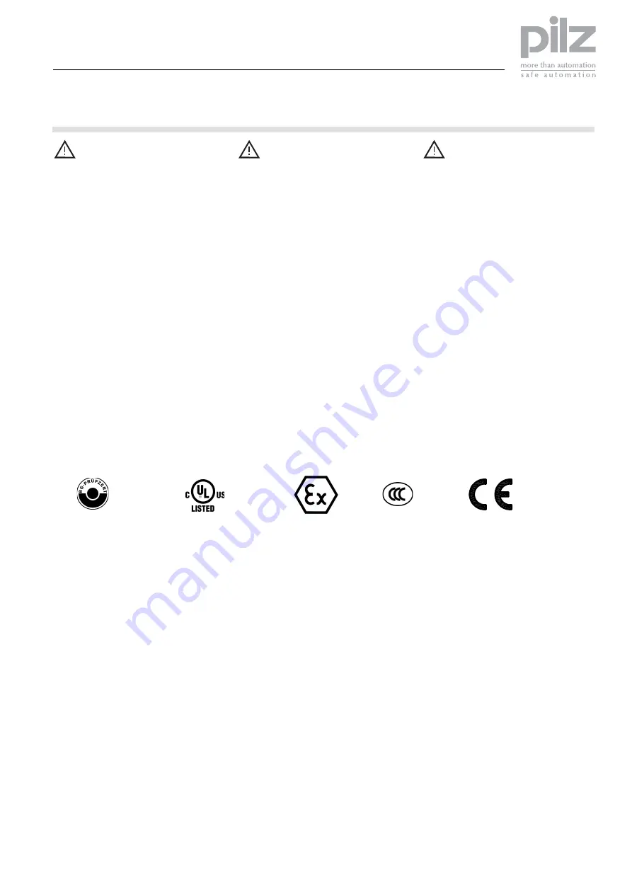 Pilz PSEN cs1.13p Operating Instructions Manual Download Page 1