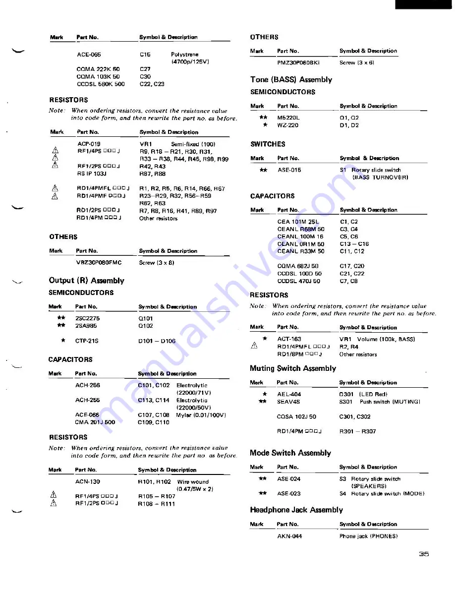 Pioneer A-90 Service Manual Download Page 35