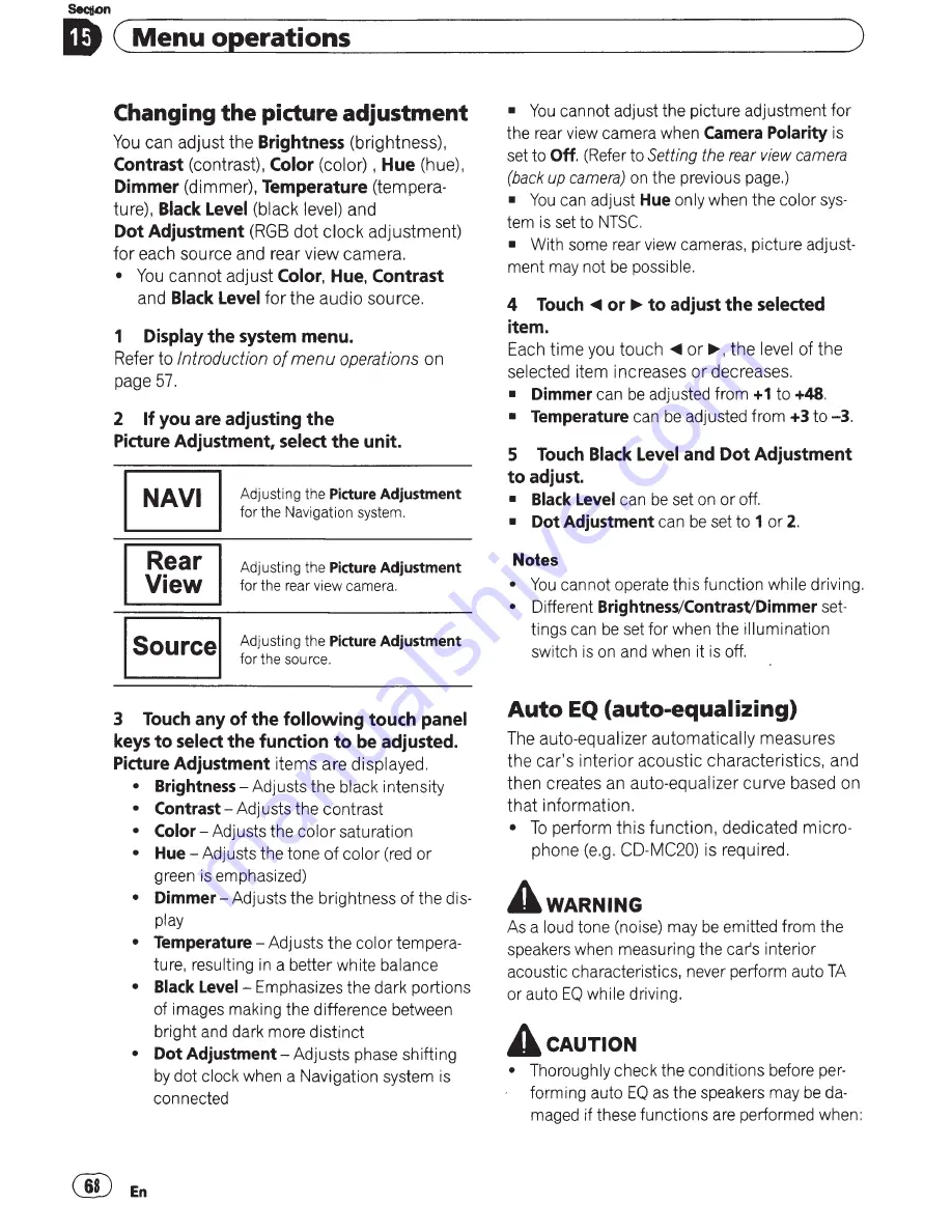 Pioneer AVH-P1400DVD Owner'S Manual Download Page 68