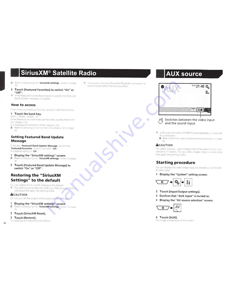 Pioneer AVH-X391 BHS Owner'S Manual Download Page 36